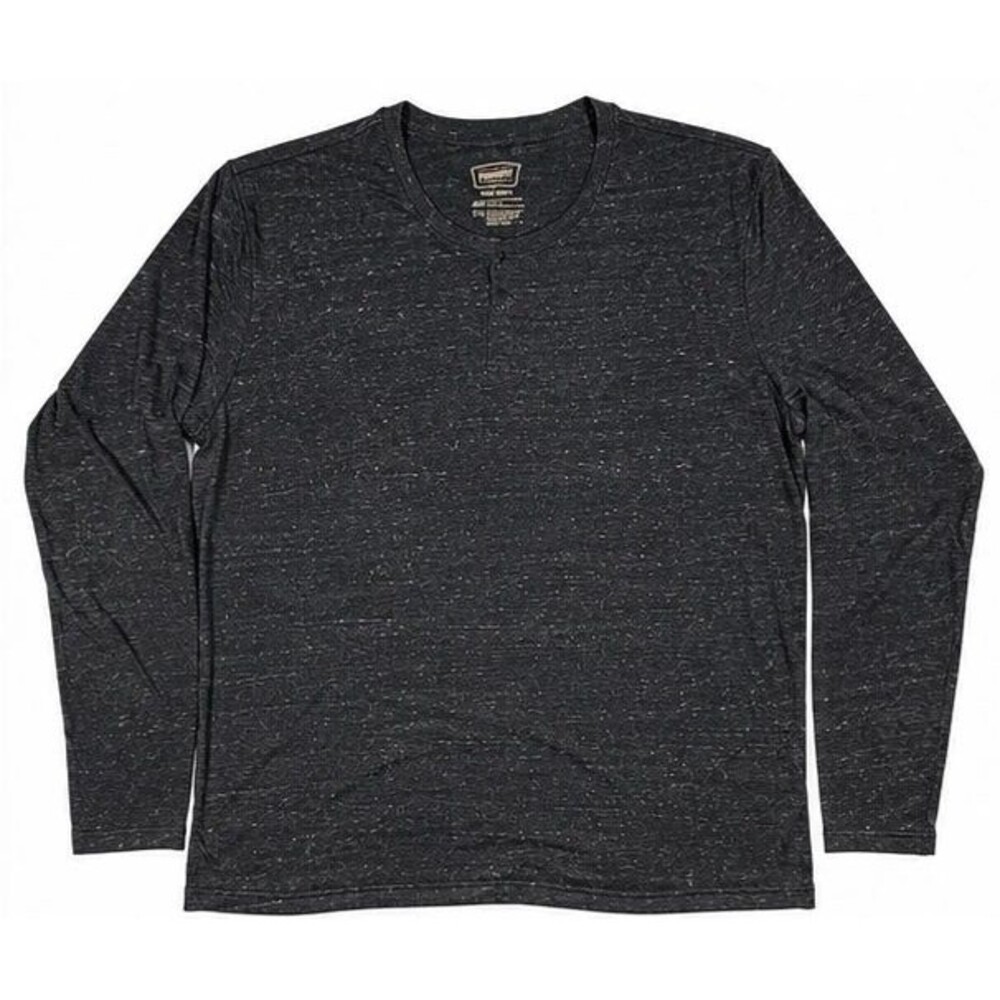 Foundry Supply Co Men’s 4XLT Black Heather Long Sleeve Henley Shirt Big Tall